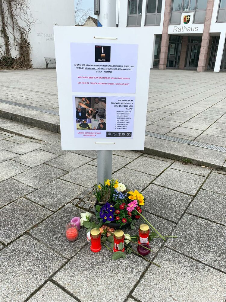 Denkstelle zu den Opfern von Hanau in Unterkirchberg